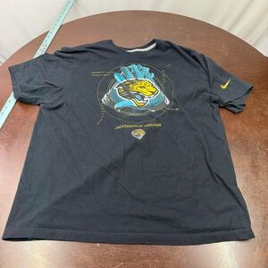 Nike Black Jacksonville Jaguars Graphic Tee with Teal and Yellow Accents